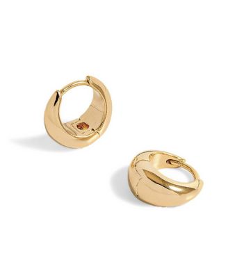 Gold-Tone Chunky Pebble Hoop Earrings