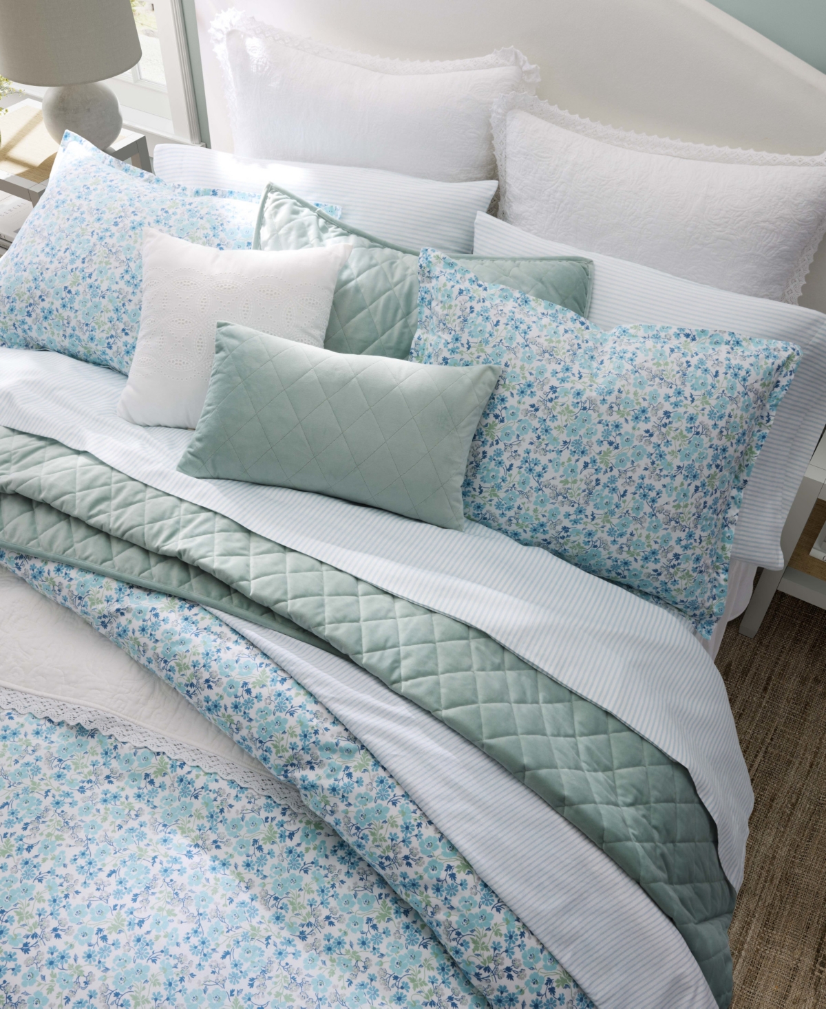 Laura Ashley Jaynie Stonewashed Cotton -Pc. Duvet Cover Set