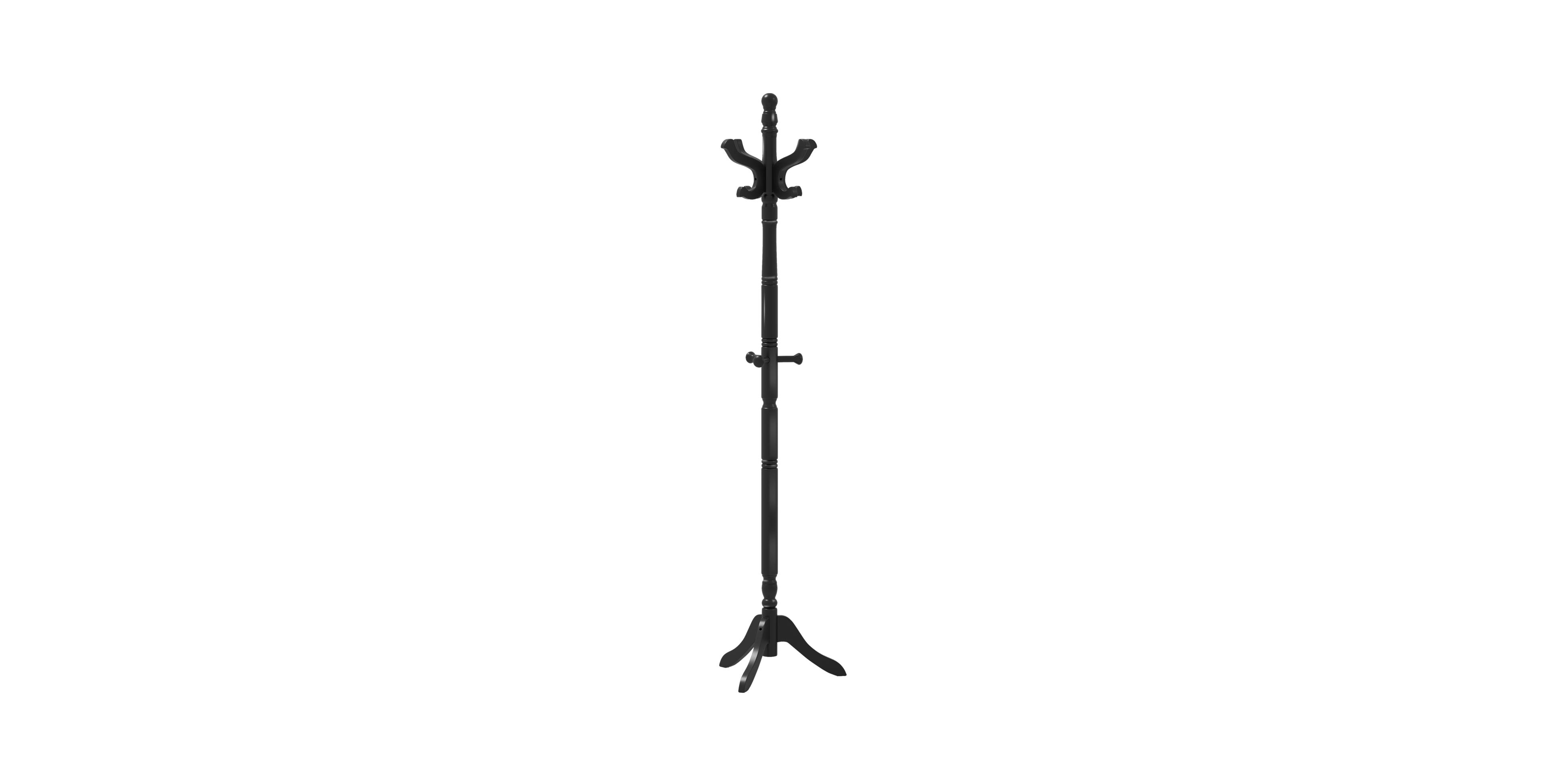 sumyeg Solid Wood Hall Tree with 11 Hooks and 3 Adjustable Height Options for Entryway