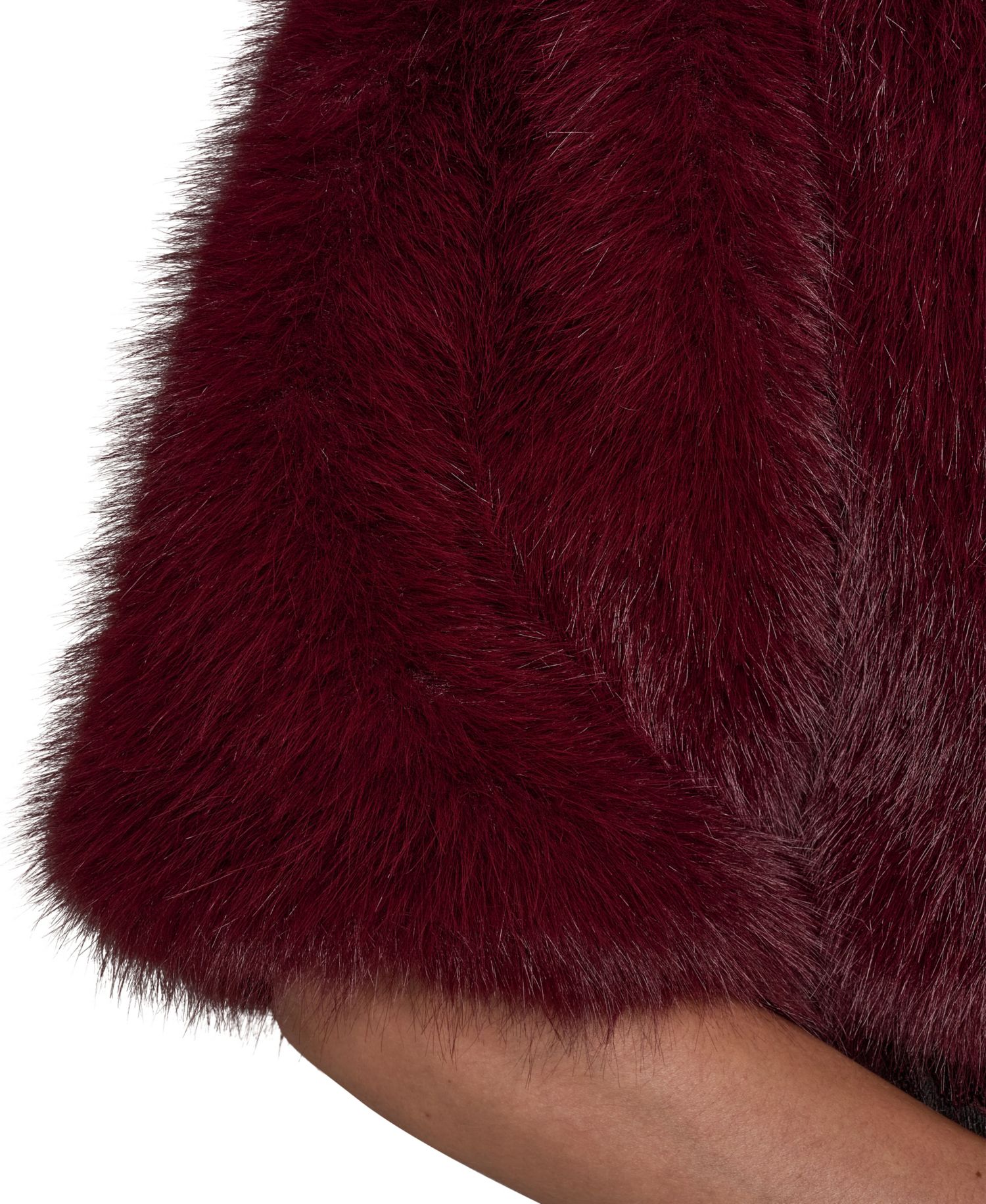 Women's Faux Fur Cropped Open-Front Shrug