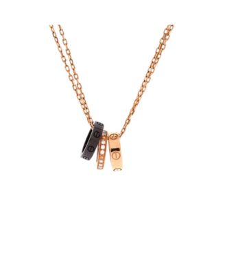 Love 3 Ring Pendant Necklace