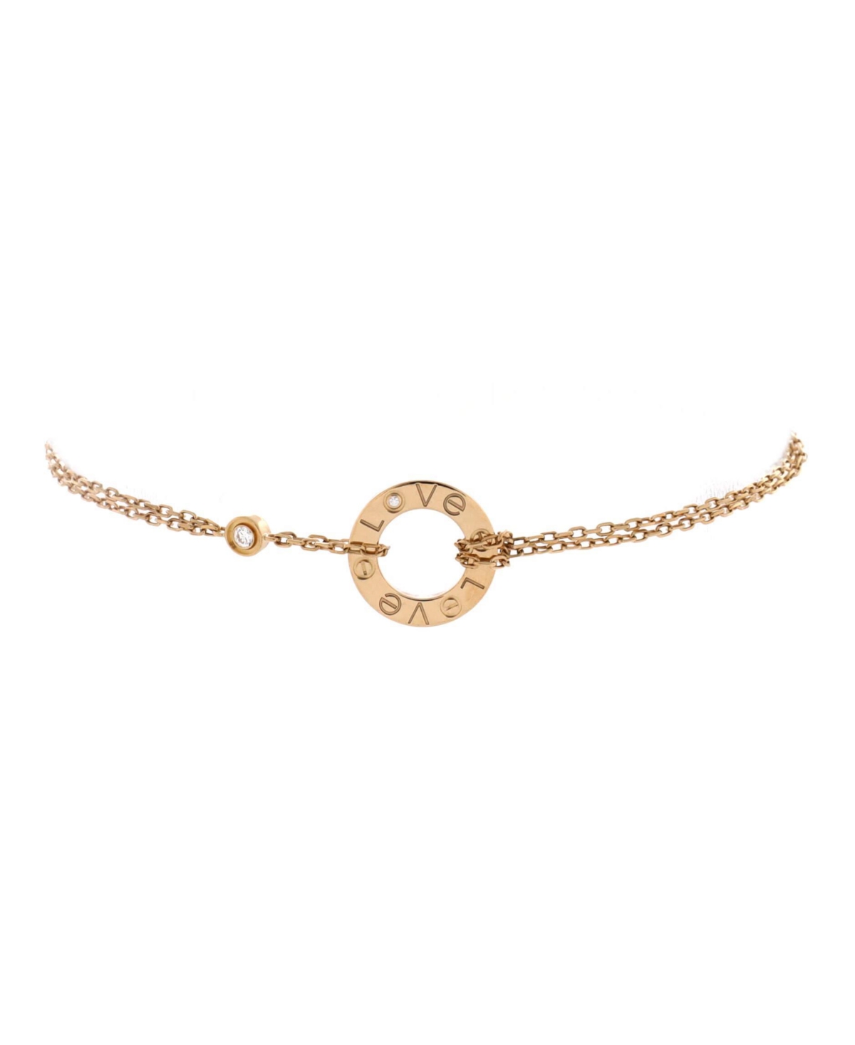 Pre-Owned Cartier 2 Diamonds Love Bracelet - 18k yellow gold