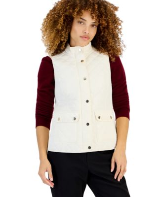 Petite Quilted Lined Vest