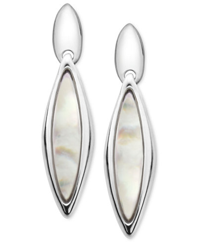 Nambé Marquise Stone Drop Earrings in Mother-of-Pearl and Sterling Silver, Only at Macy's