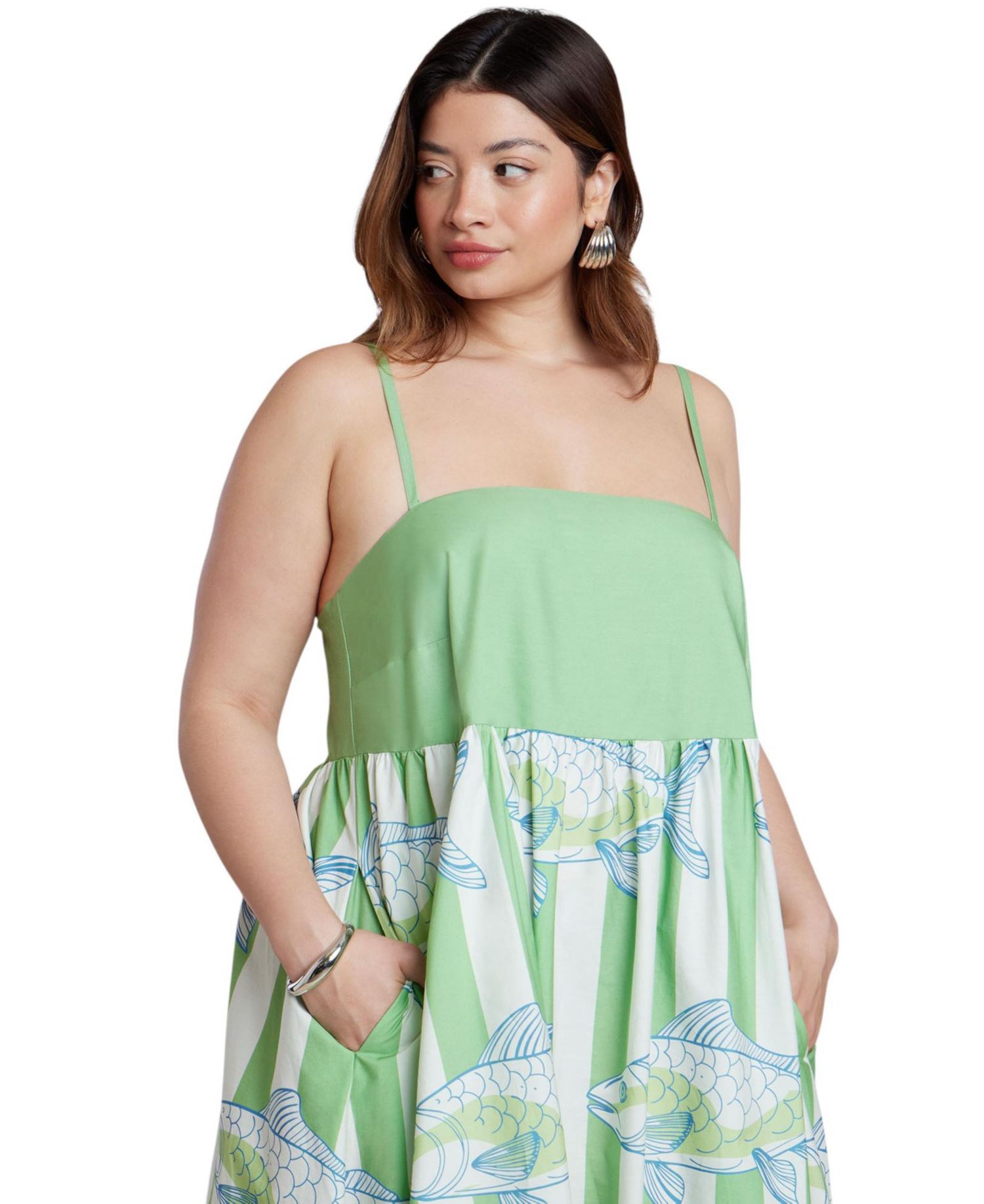 Women's Plus Size Printed Relaxed Maxi Dress