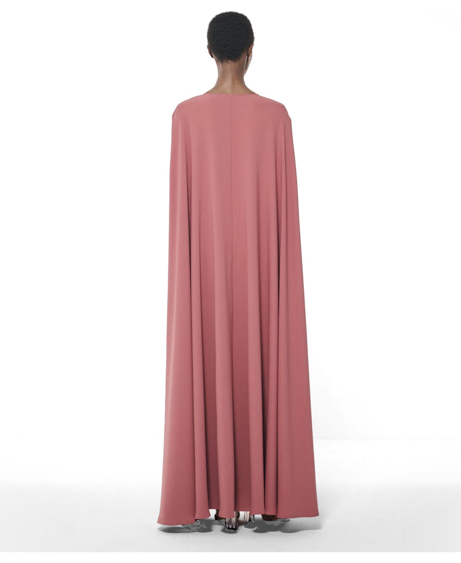 Women's Gathered Marked Waist V-Neck Loose-Fit Maxi Dress
