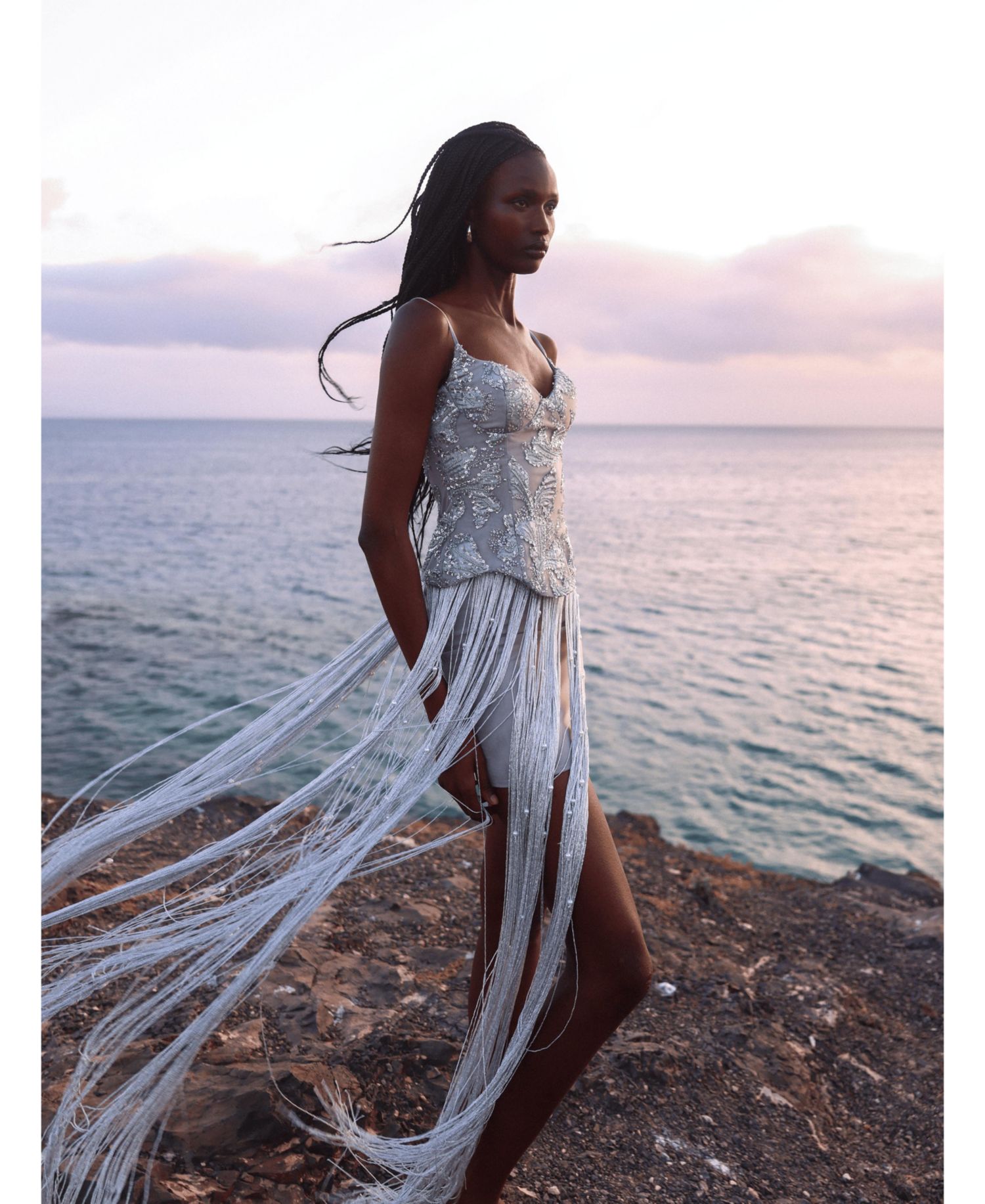 Women's Olisa Beaded Peplum Tassel Maxi Dress