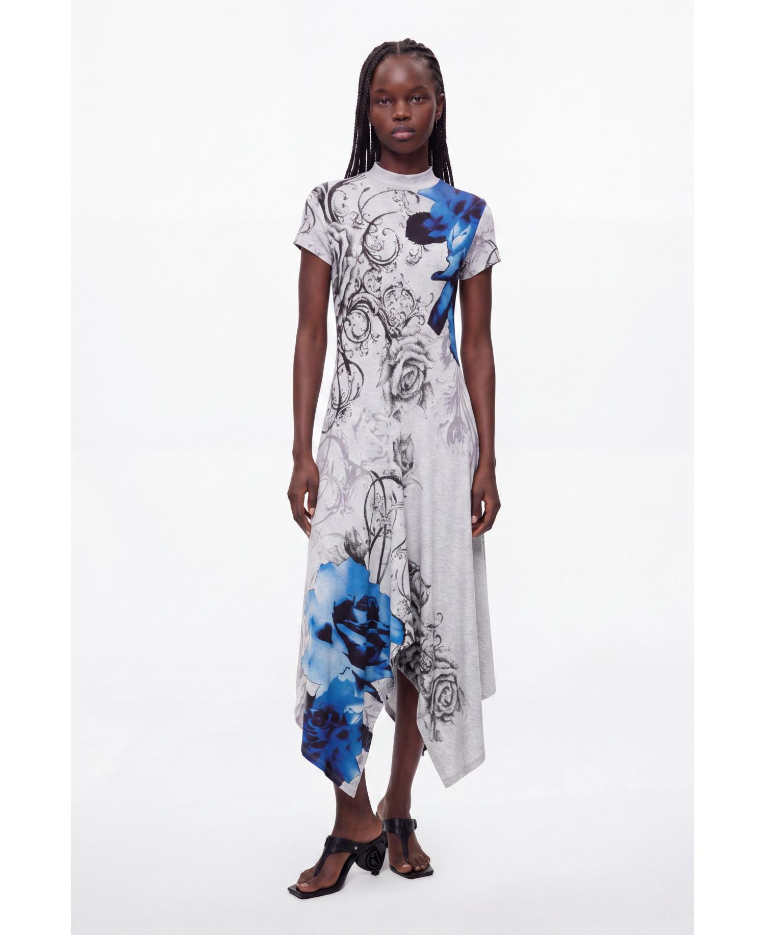 Women's printed halter midi dress