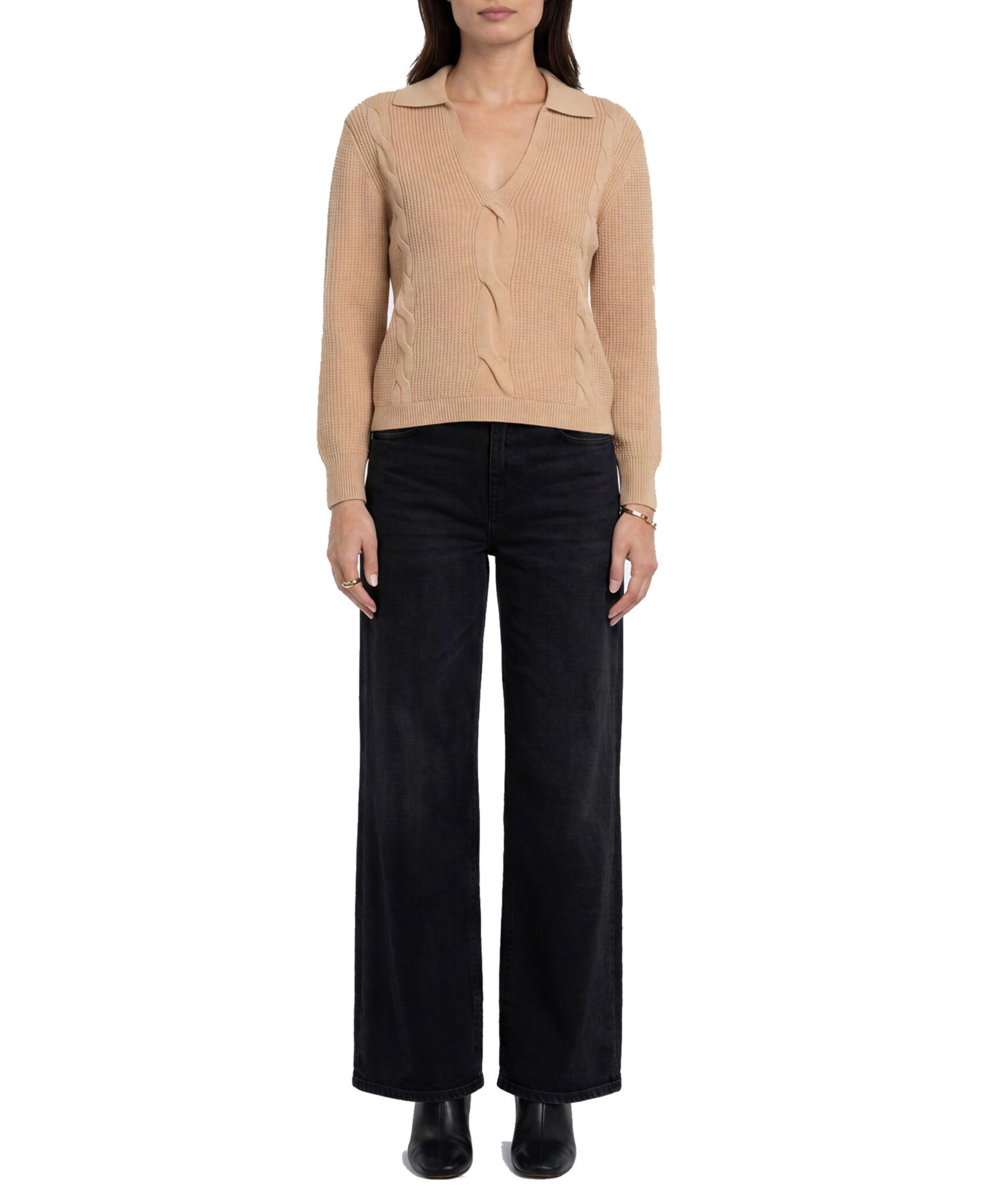 Women's The Marjorie Cable-Knit Collared Sweater