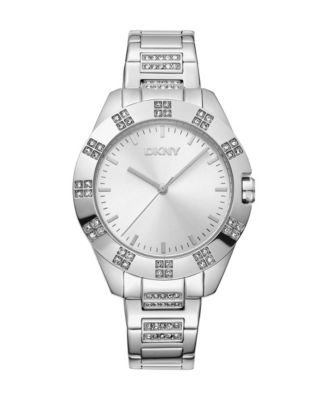 Women's Quartz Analog Park Ave Glitz Silver Stainless Steel Watch, 36mm