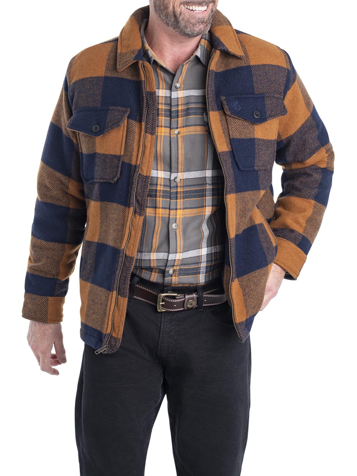 Legendary Whitetails Big & Tall Wool Sherpa Lined Heavyweight Zip Up Coat