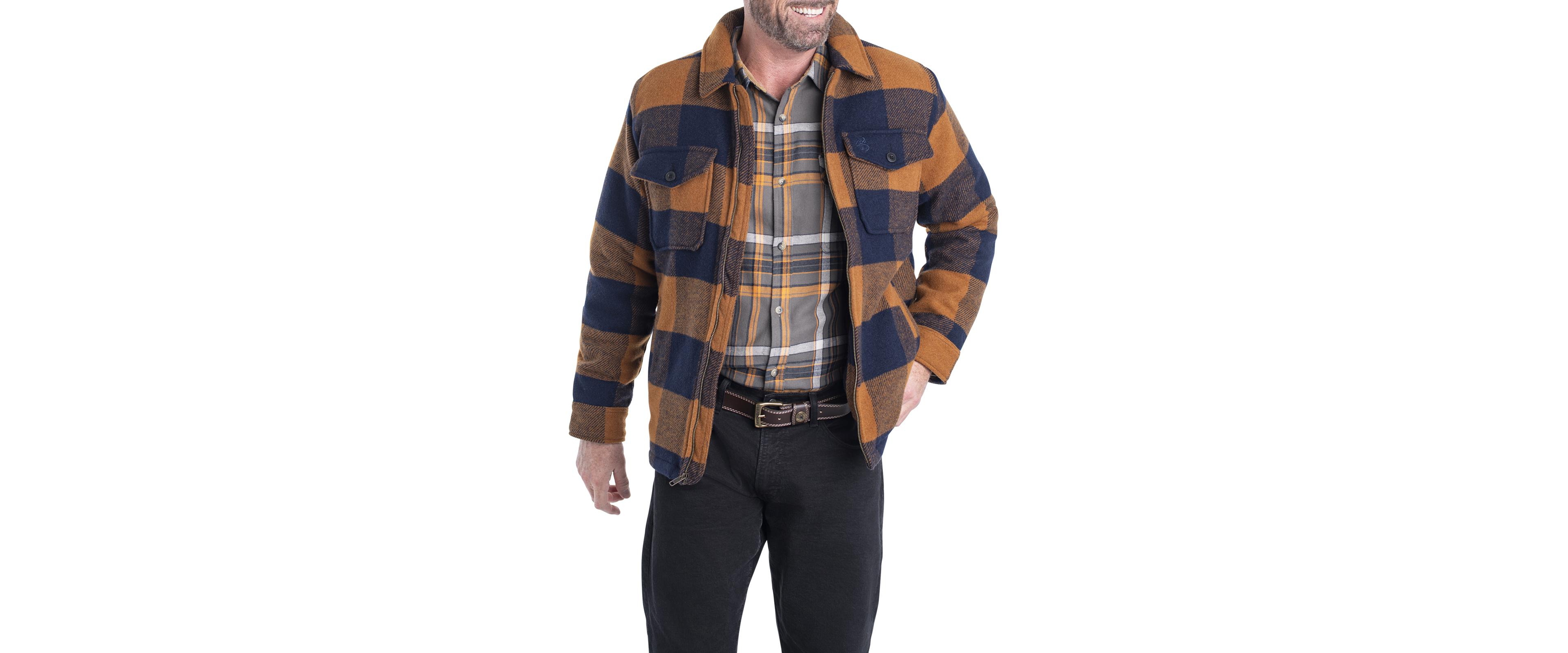 Legendary Whitetails Big & Tall Wool Sherpa Lined Heavyweight Zip Up Coat