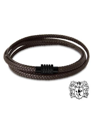 Men's Braided Leather Wrap Bracelet