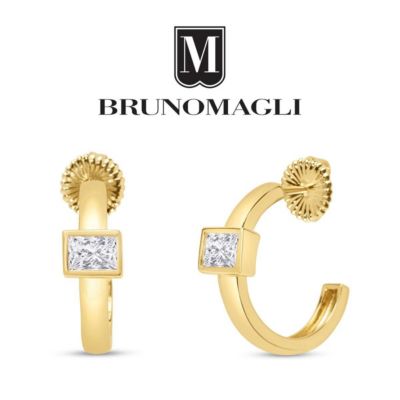 Crystal Gold-Tone Felecia Dangle Hoop Earrings
