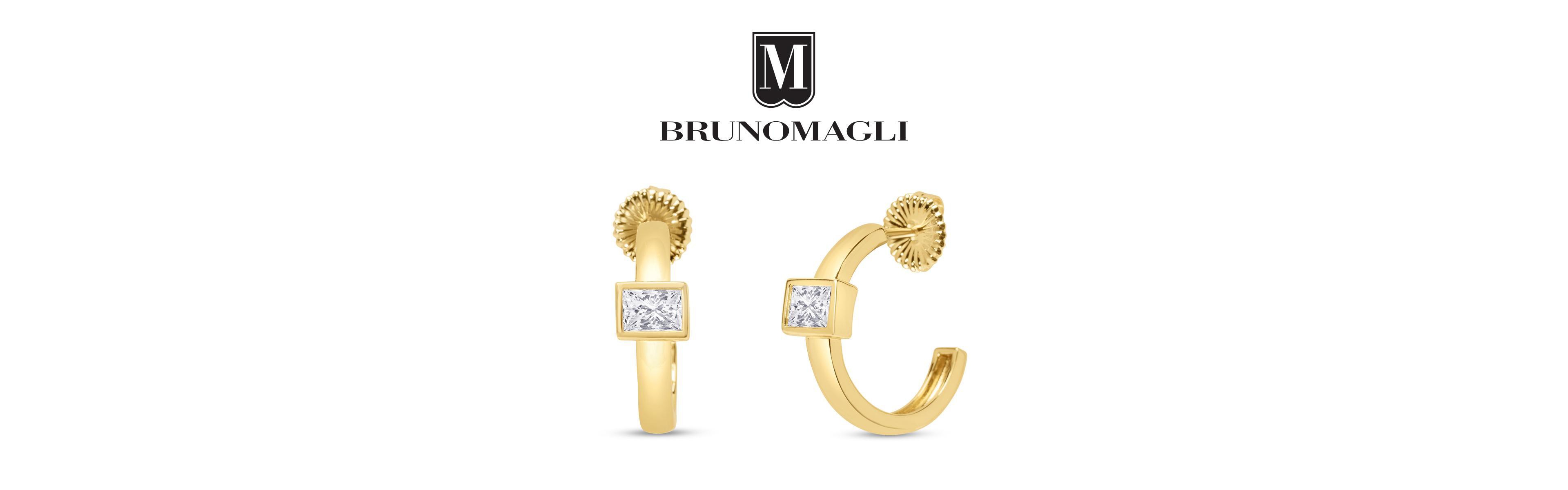 Bruno Magli Crystal Gold-Tone Felecia Dangle Hoop Earrings
