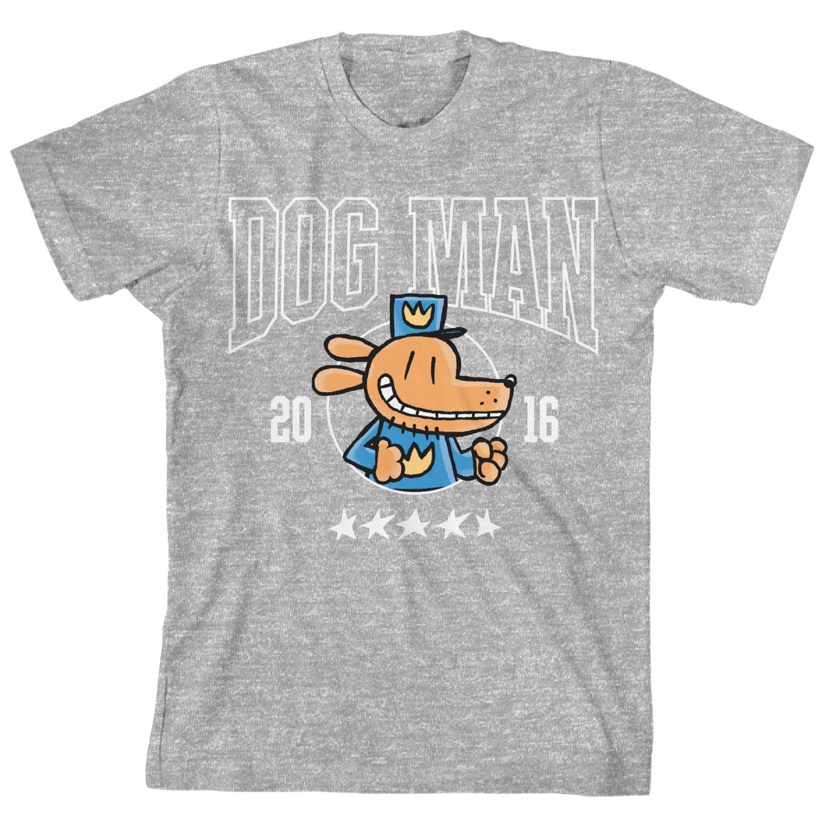 Dog Man Boys ( xs to xl ) Youth Athletic Heather Crew Neck Short Sleeve T-shirt