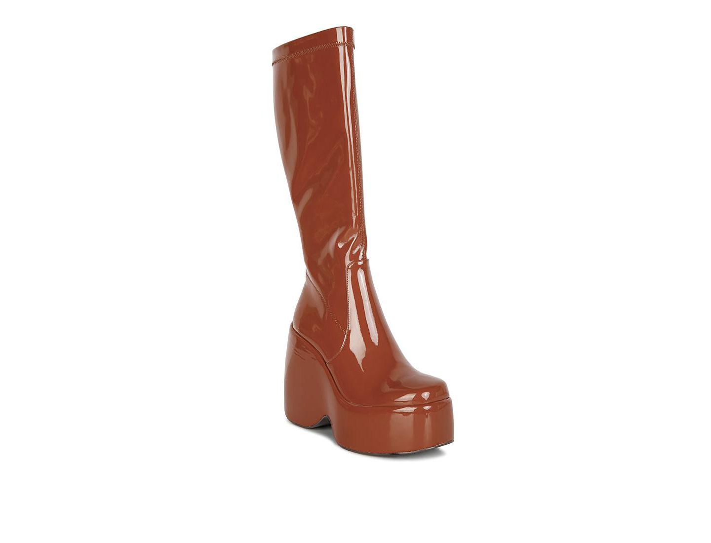 Женские ботинки London Rag Dirty dance patent high platform calf, цвет: Бежевый / Хаки — фото 7