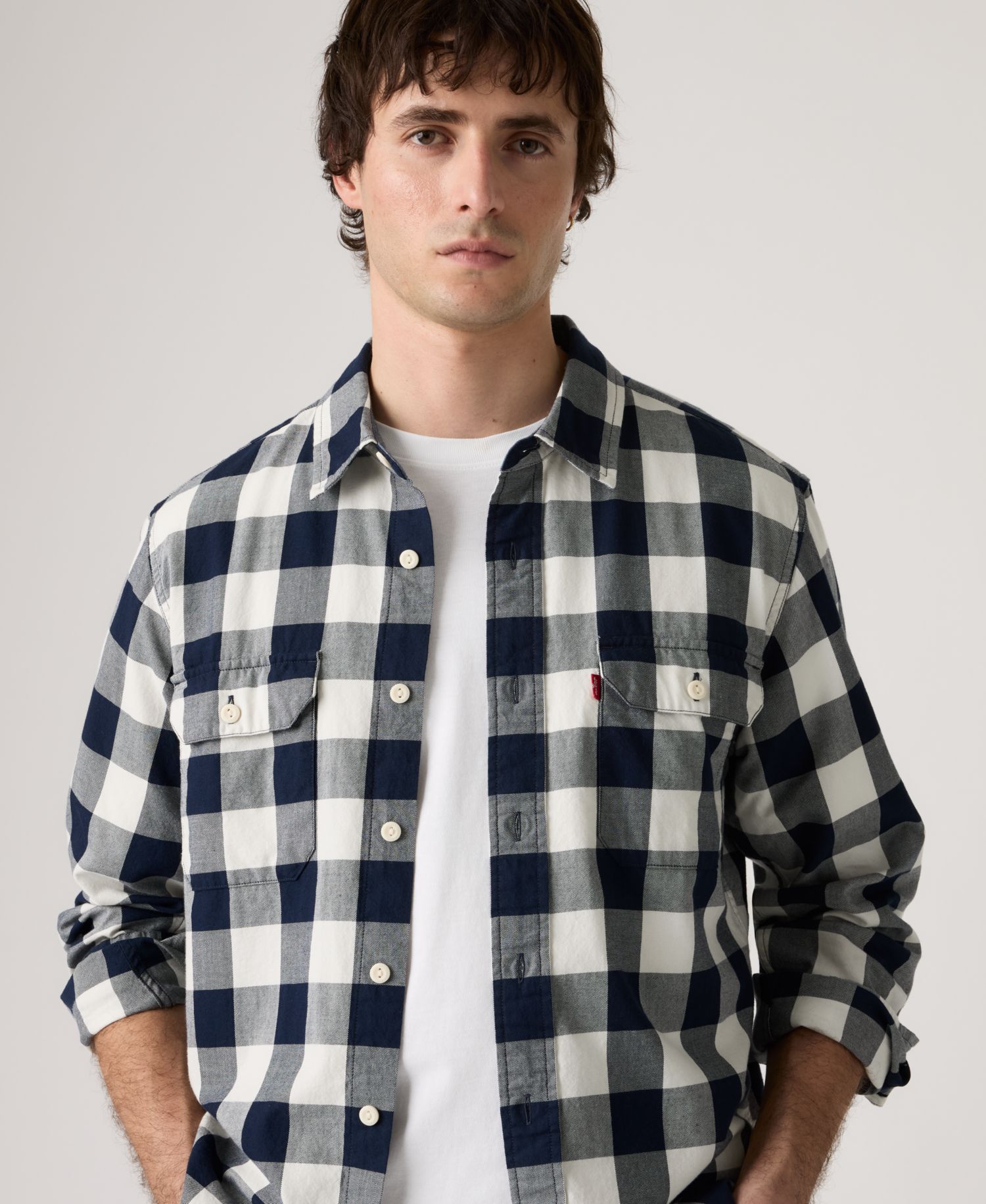 Men's LS Worker Long-Sleeve Regular-Fit Overshirt