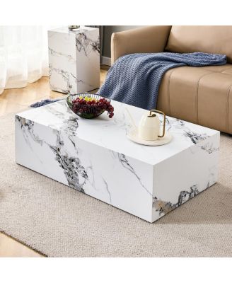  Marble Pattern MDF Coffee Table - Luxurious Living Room Accent