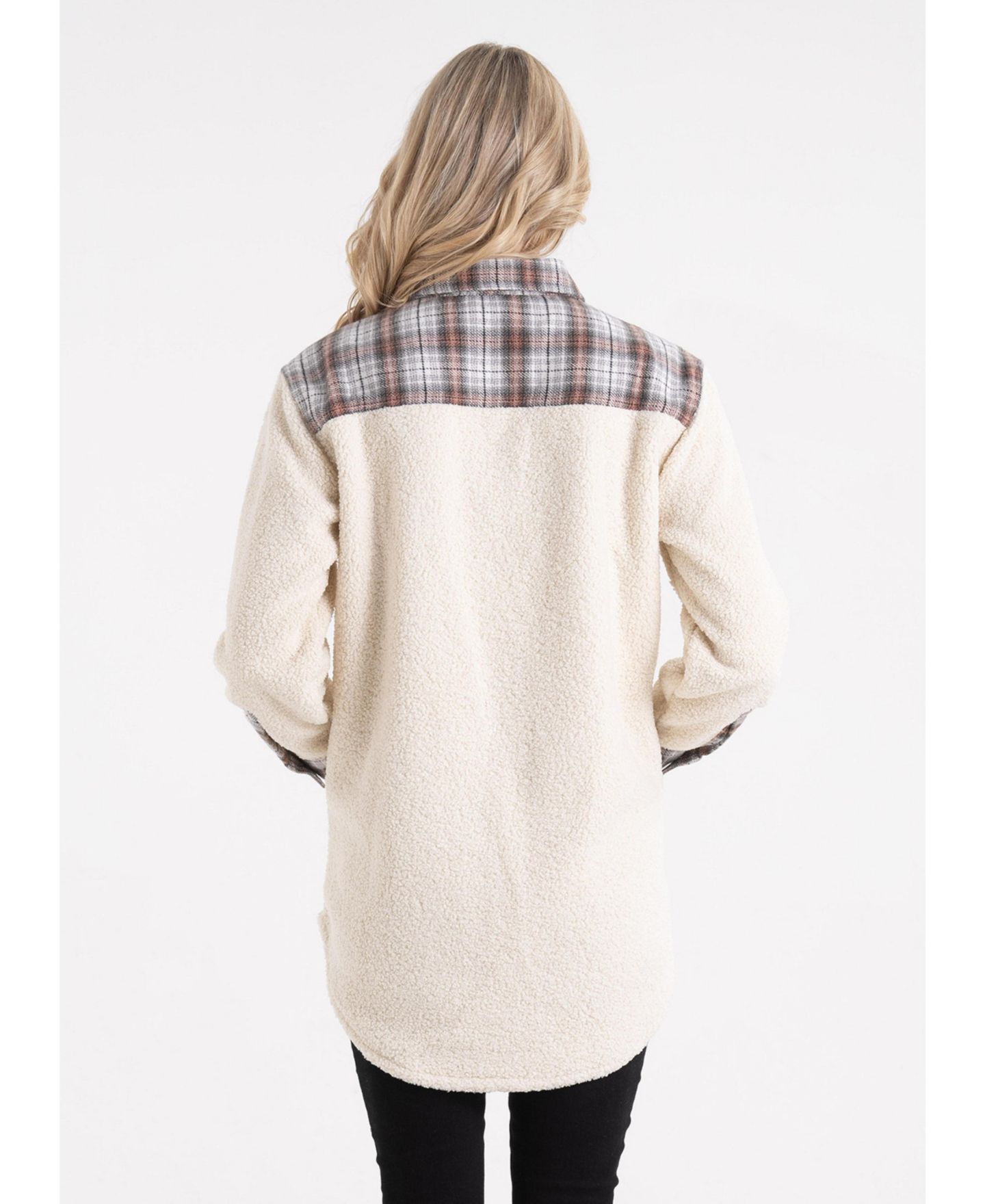 Женская куртка Legendary Whitetails Boucle Sherpa Snap Down Long Sleeve Shirt Jacket, цвет: Берёзовый — фото 3