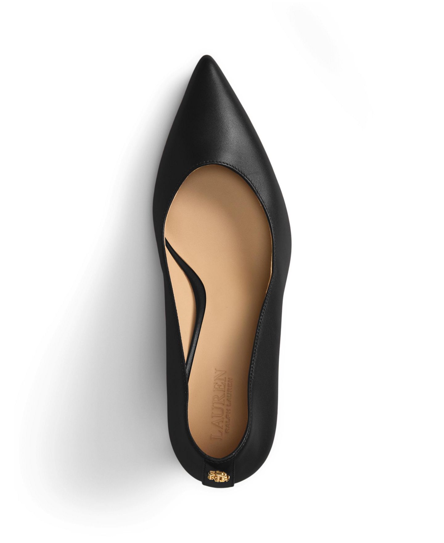Женские туфли Lauren Ralph Lauren Lanette Slip-On Pumps, цвет: Чёрный кожаный — фото 4