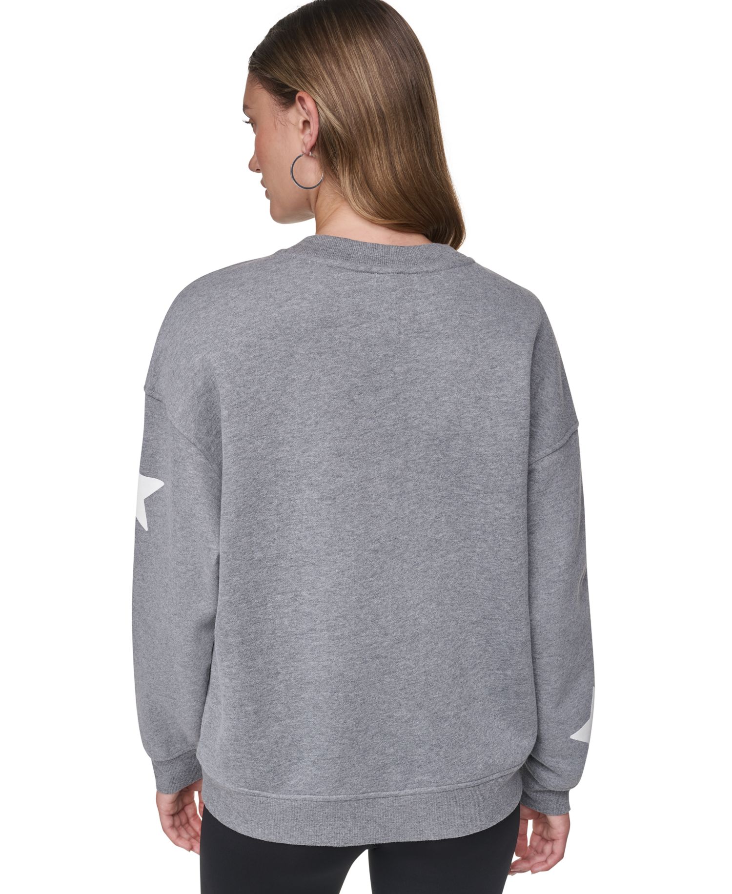Women's Scattered Flocked Star Tribeca Long-Sleeve Cotton-Blend Pullover