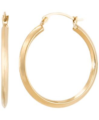 Round Hoop Earrings in 18k Yellow Gold