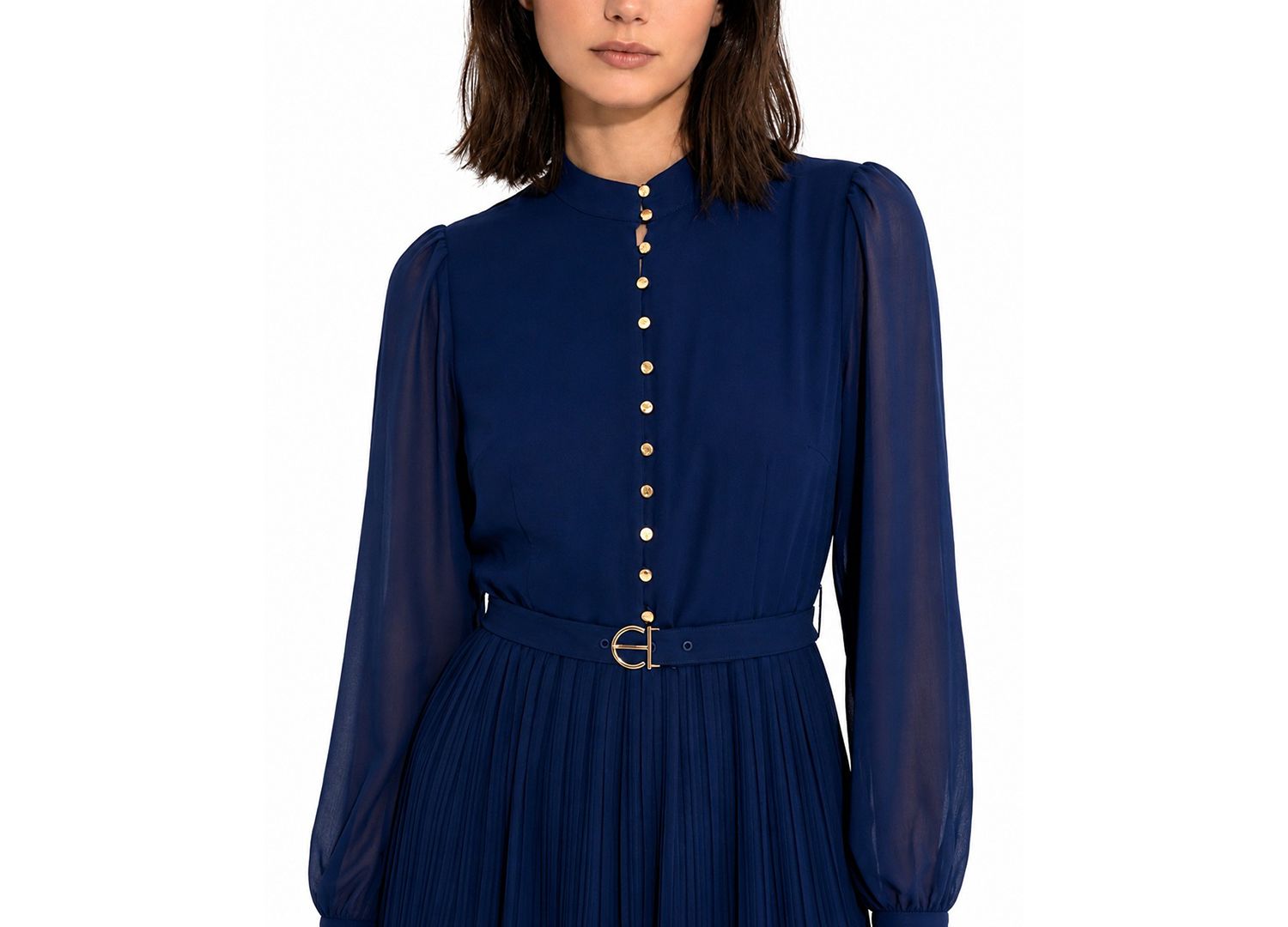 Women's Adira A-Line Mock Neck Long Sleeve Dress