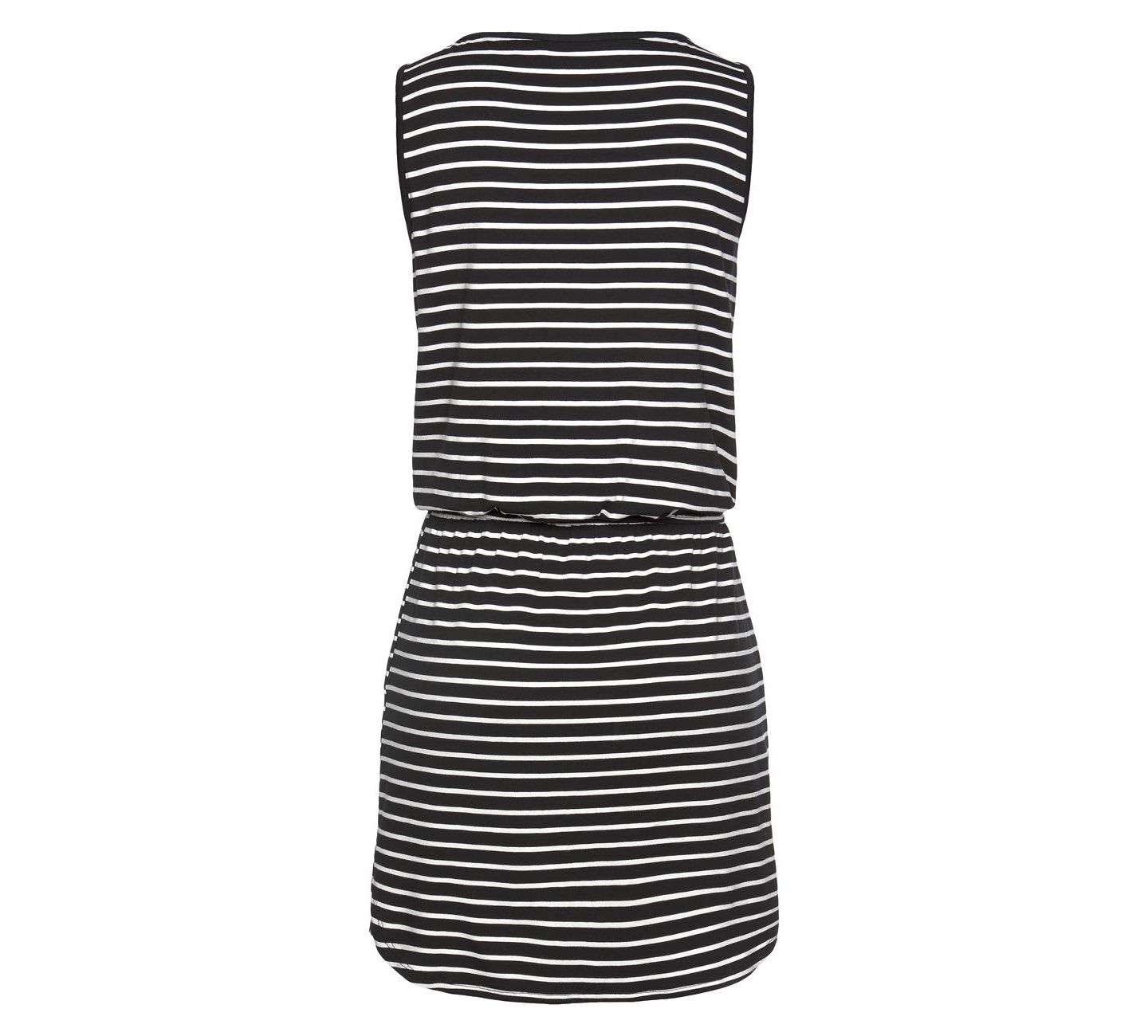 Женское платье Lascana Viscose-Blend Sleeveless Striped Sundress, цвет: Чёрный полосатый — фото 5