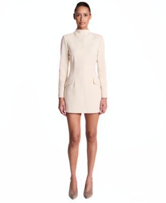 Women's Long-Sleeve Mock-Neck Mini Dress