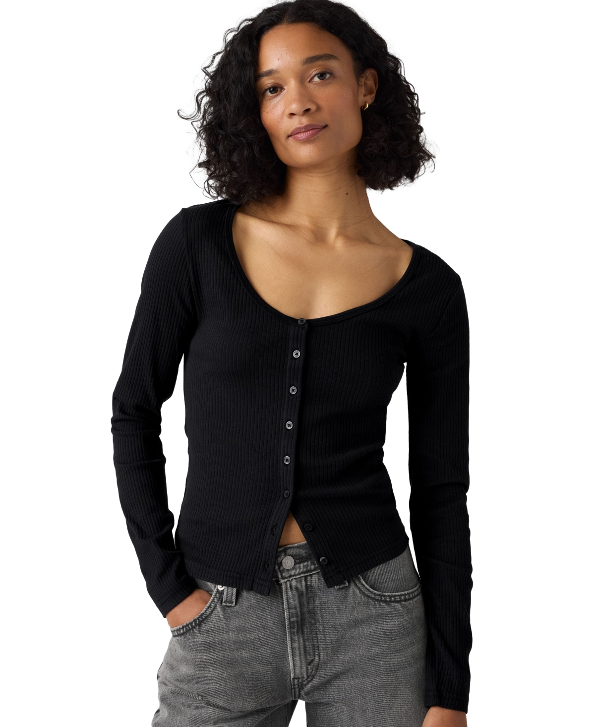 Levi's Women's Austen Button-Up Long Sleeve Top - Anthracite Night