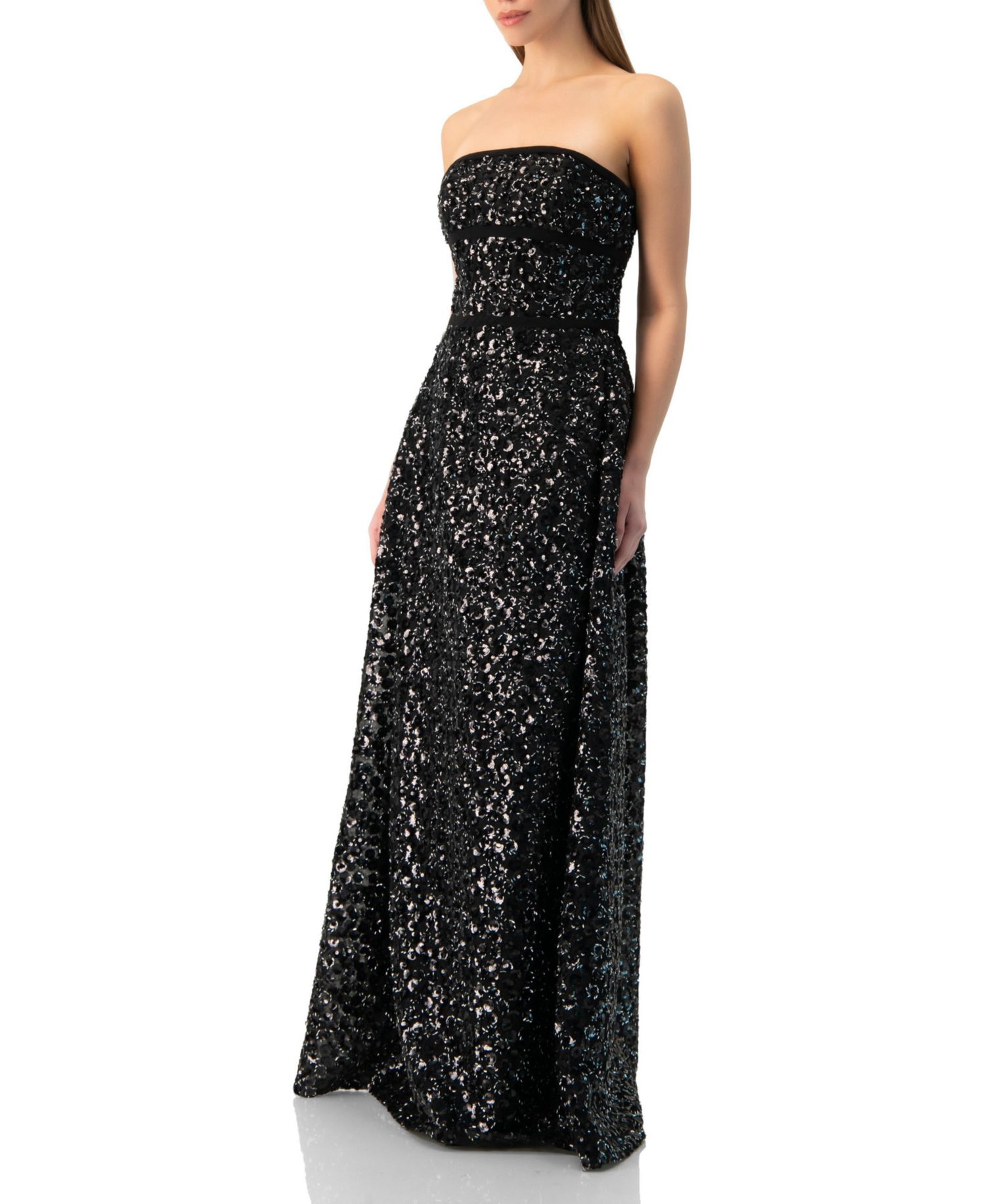 Women's Strapless Sequin A-Line Ballgown