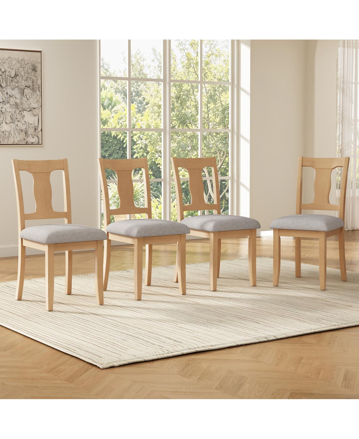 Streamdale Furniture Dining Chairs Set of 4, Mid-Century Modern Upholstered Accent Chairs
