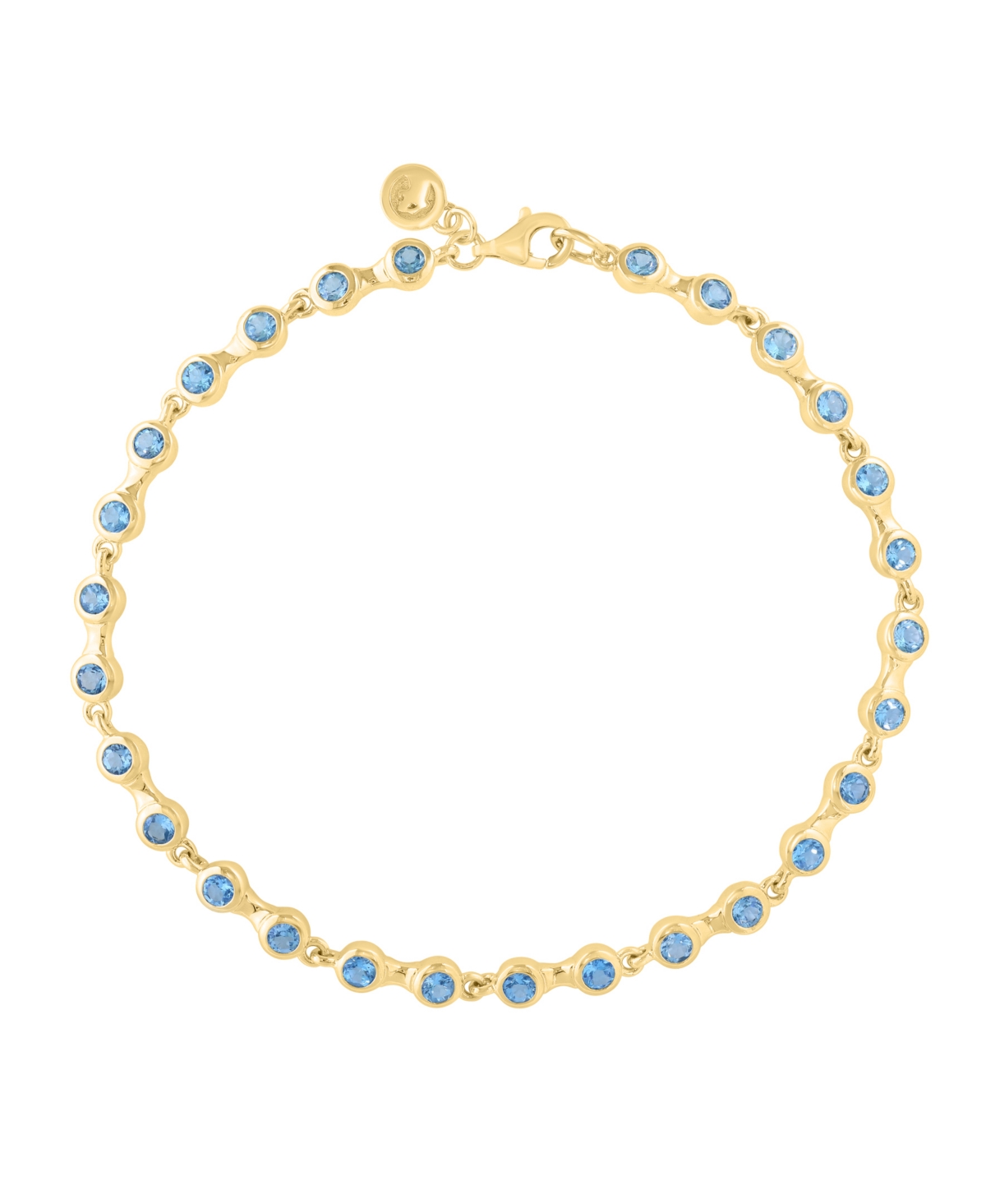 Effy Collection Blue Topaz Bracelet (2-3/4 ct. t.w.) in Sterling Silver - Silver