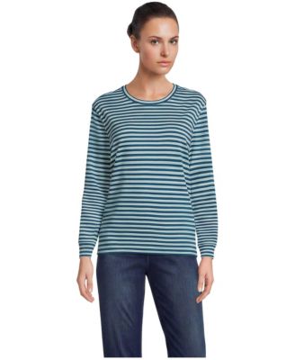 Women's Cotton Relaxed Long Sleeve Crew Neck