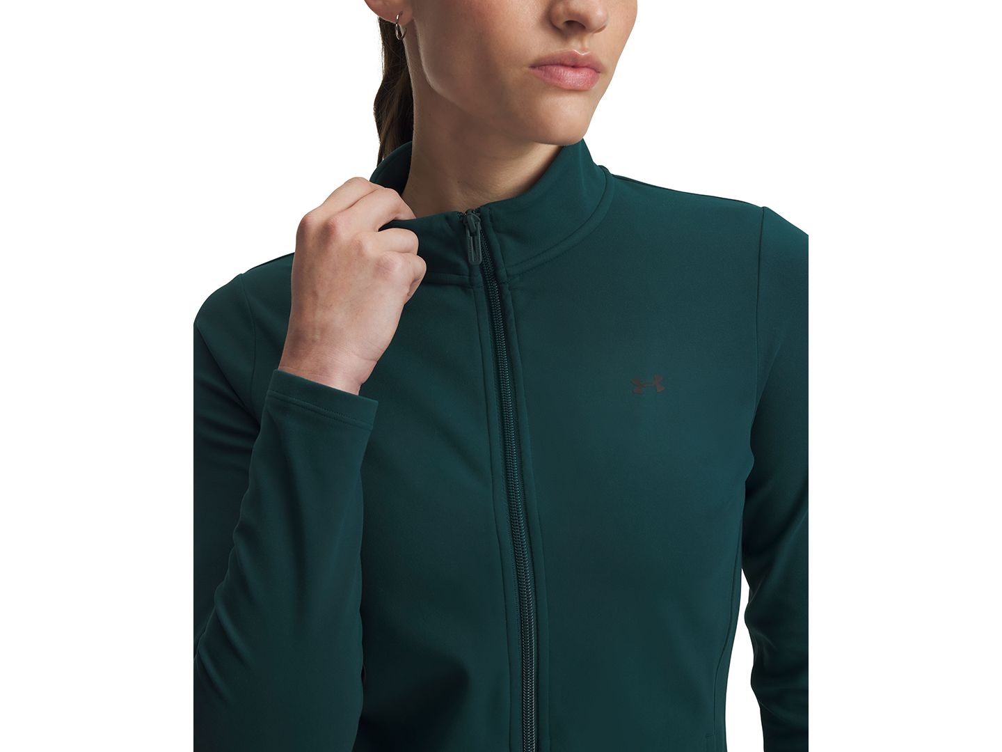 Женская куртка Under Armour Motion Full-Zip, цвет: Зелёный / Чёрный — фото 2