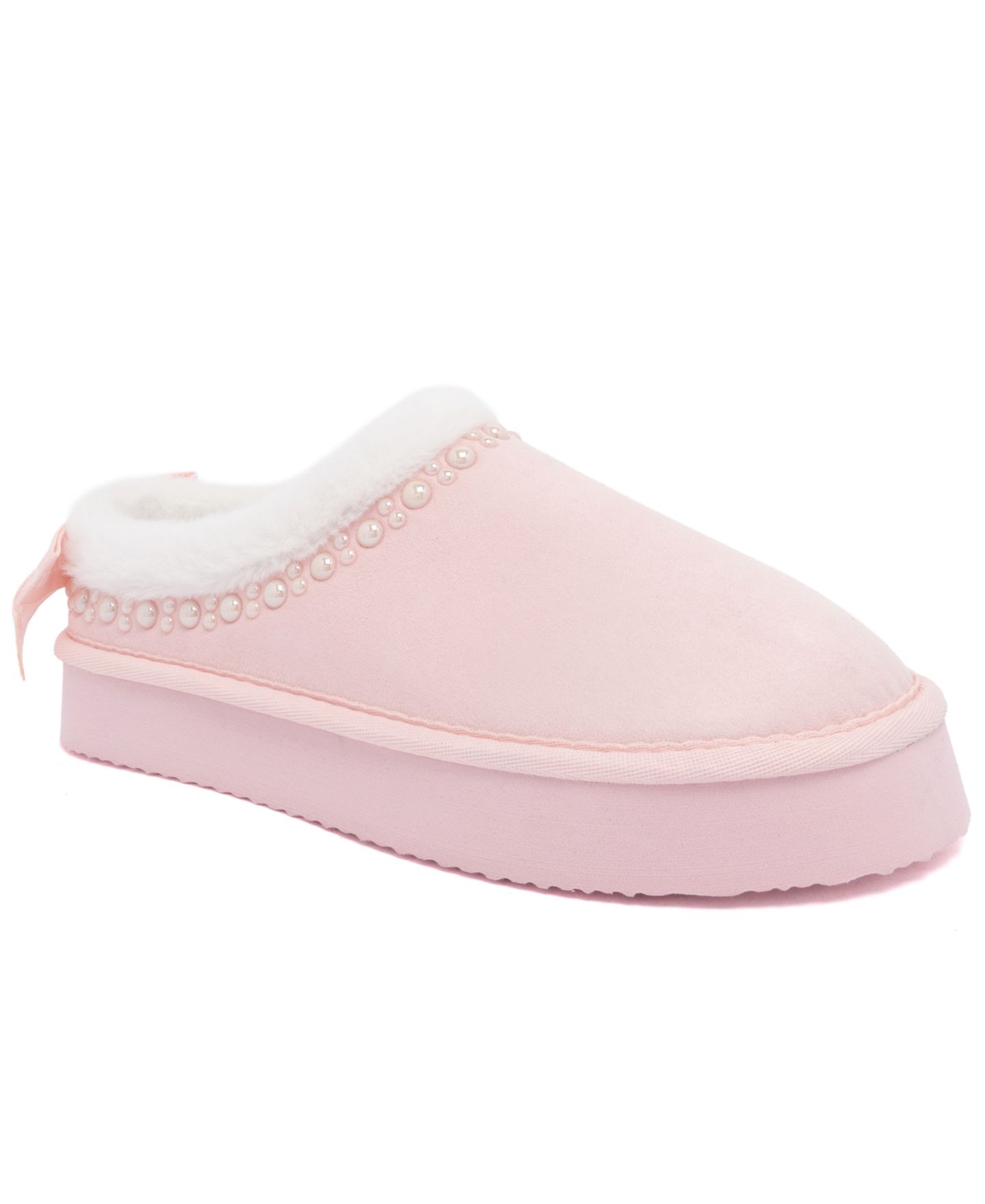 Женские сабо Juicy Couture Obvi Pearl-Trim Embellished Mule, цвет: Пудровый — фото 1