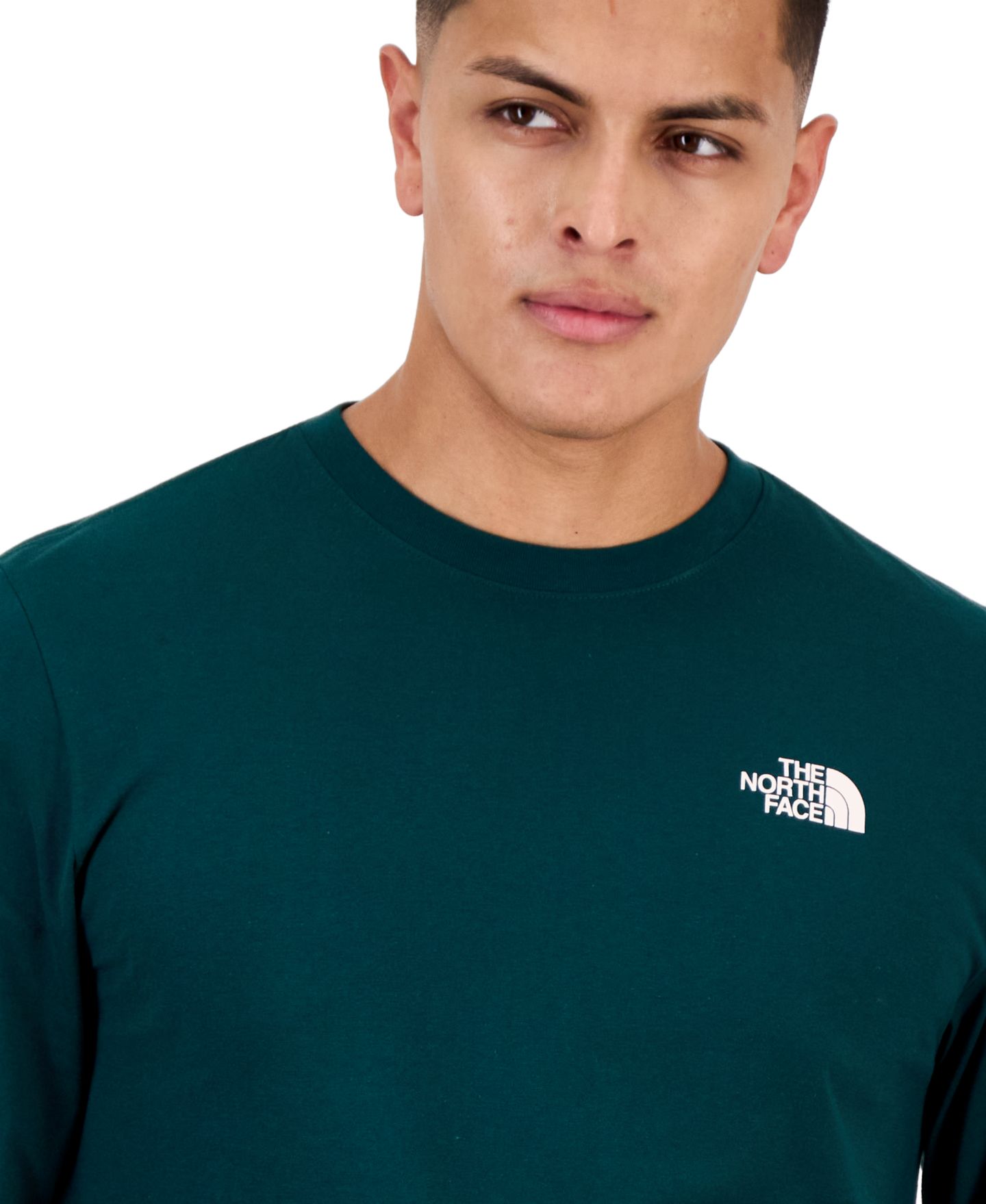 Мужская футболка The North Face Tnf Mtn Graphic Classic-Fit Long-Sleeve, цвет: Тёмно-зелёный — фото 2