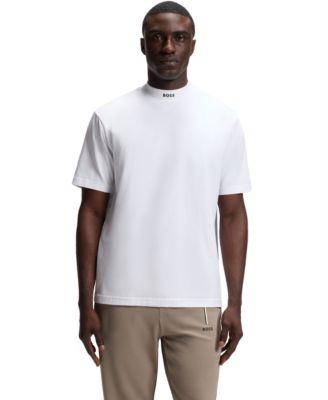 BOSS by Men's Mock-Neck Relaxed-Fit T-Shirt