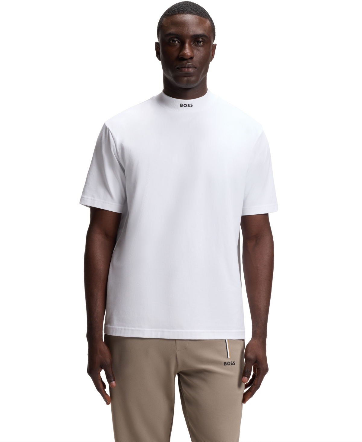 Boss by Hugo Men's Mock-Neck Relaxed-Fit T-Shirt