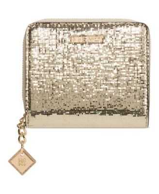 Kristina Metallic Zip Around Wallet