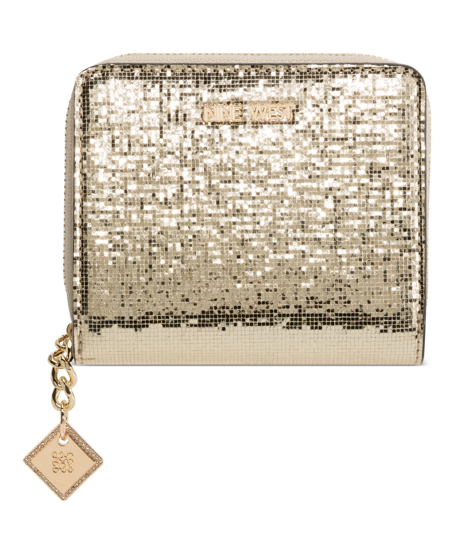 Kristina Metallic Zip Around Wallet