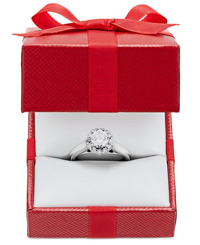 X3 Certified Diamond Engagement Ring (1 ct. t.w.) in 18k White Gold