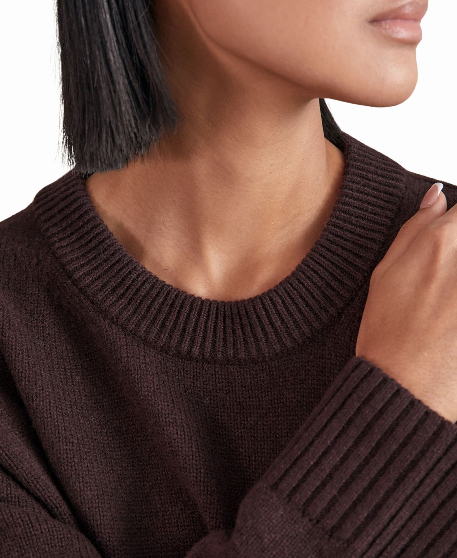 Women's Ella Wool-Cashmere-Blend Oversized Crewneck Sweater