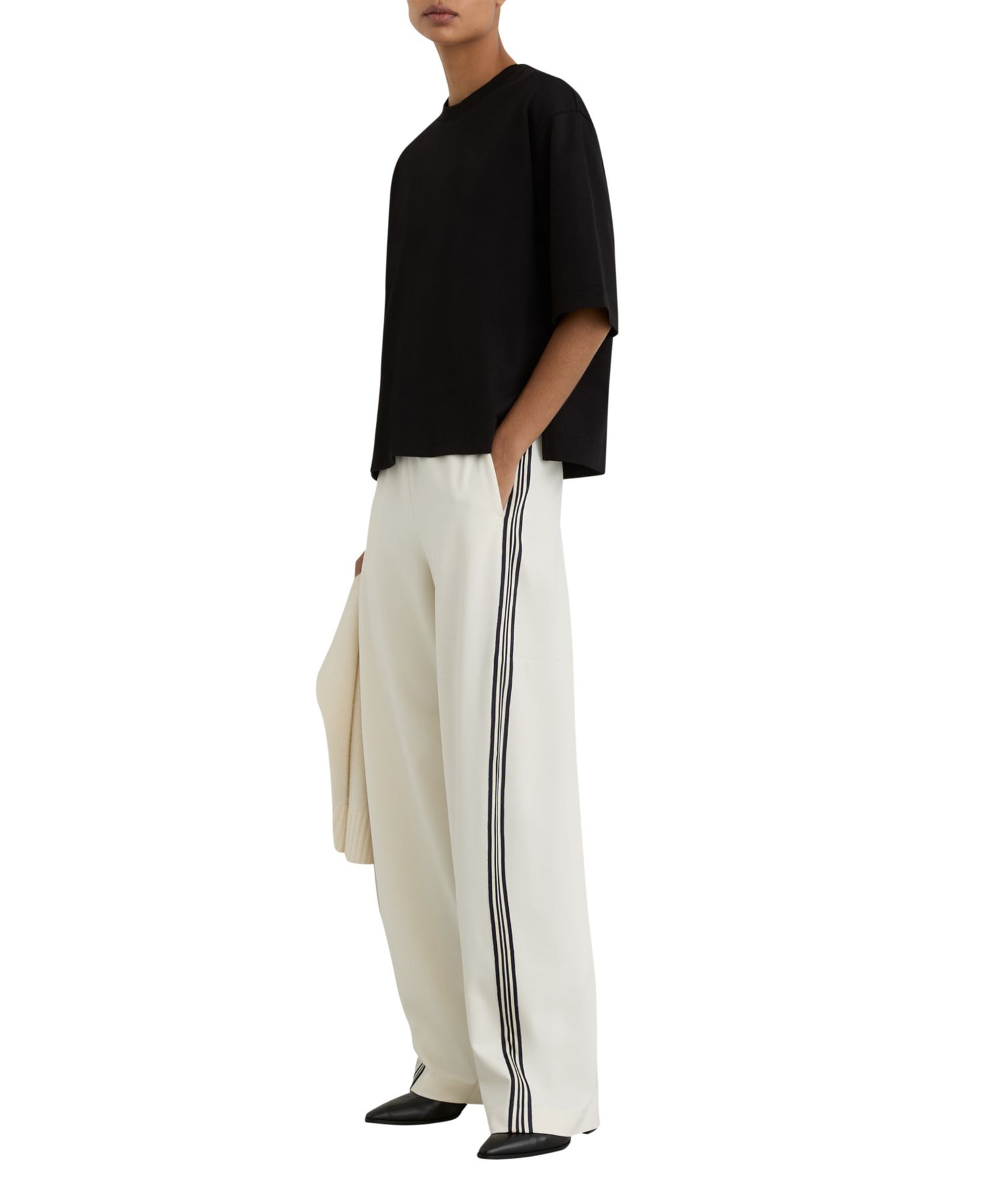 Women's Lara Oversized Ribbed-Crewneck Short-Sleeve T-Shirt