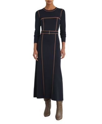 Women's Etta Long-Sleeve Colorblock Midi Sweater Dress