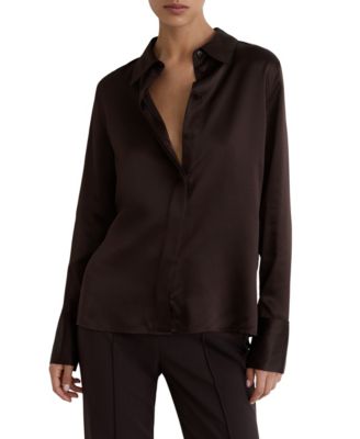 Women's Ameira Pointed-Collar Satin Blouse