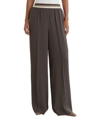 Petite Sonnie Wide-Leg Pull-On Elastic-Waist Pants