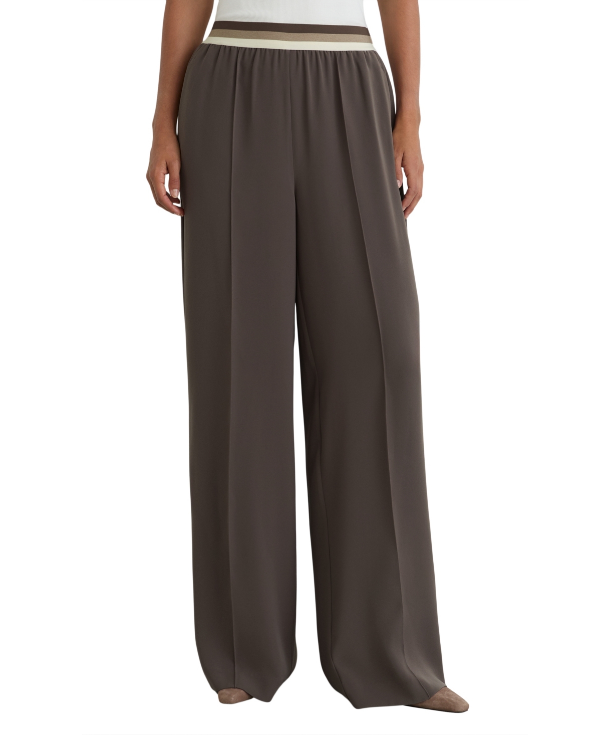 Reiss Petite Sonnie Wide-Leg Pull-On Elastic-Waist Pants