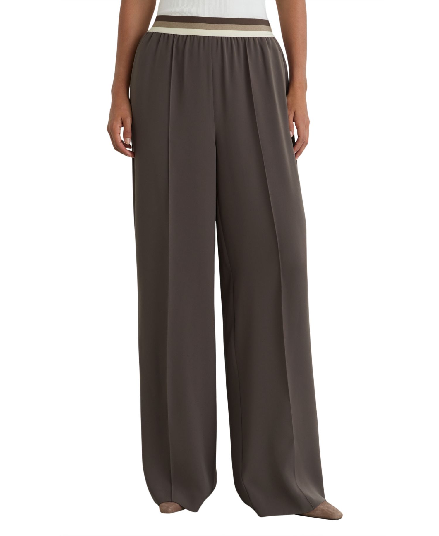 Petite Sonnie Wide-Leg Pull-On Elastic-Waist Pants